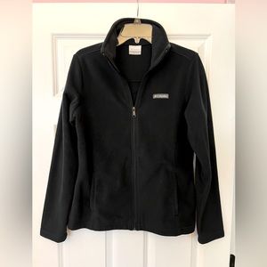 Columbia Black Fleece Zipper Jacket, Size M